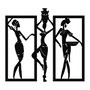 Wallity Aurora - M119 Escultura de Pared de Metal Negra